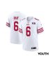 Danny Gray 6 San Francisco 49ers Super Bowl LVIII Patch Game YOUTH Jersey – White