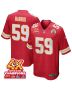 Darius Harris 59 Kansas City Chiefs Super Bowl LVIII Champions 4X Game Men Jersey – Red