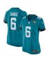 Darnell Savage 6 Jacksonville Jaguars Alternate Game Women Jersey – Teal