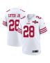 Darrell Luter Jr. 28 San Francisco 49ers NFC Champions Patch Game Men Jersey – White