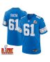 David Bada #61 Detroit Lions Super Bowl LIX Jersey – Men’s – Blue