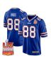 Dawson Knox 88 Buffalo Bills Super Bowl LIX Champions Patch Game Men Jersey – Royal