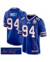 Dawuane Smoot 94 Buffalo Bills Super Bowl LIX Champions Patch ‘New Orleans – A Symphony of Sport’ EMBROIDERED Game Men Jersey – Royal