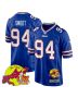 Dawuane Smoot 94 Buffalo Bills Super Bowl LIX New Orleans Patch Game Men Jersey – Royal