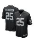 Decamerion Richardson 25 Las Vegas Raiders Team Game Men Jersey – Black