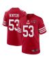 Dee Winters 53 San Francisco 49ers NFC Champions Patch Game Men Jersey – Scarlet