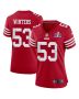 Dee Winters 53 San Francisco 49ers Super Bowl LVIII Patch Game Women Jersey – Scarlet