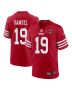 Deebo Samuel 19 San Francisco 49ers NFC Champions Patch Game Men Jersey – Scarlet