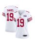 Deebo Samuel 19 San Francisco 49ers Super Bowl LVIII Patch Game Women Jersey – White