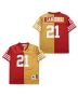 Deion Sanders 21 San Francisco 49ers Two-Toned Throwback Men Jersey – Yellow/Red