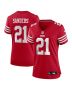 Deion Sanders 21 San Francisco 49ers Women’s Retired Player Game Jersey – Scarlet