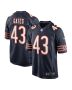 DeMarquis Gates 43 Chicago Bears Game Men Jersey – Navy