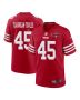Demetrius Flannigan-Fowles 45 San Francisco 49ers NFC Champions Patch Game Men Jersey – Scarlet
