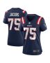 Demontrey Jacobs 75 New England Patriots Women’s Game Jersey – Navy