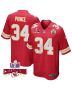 Deneric Prince 34 Kansas City Chiefs Super Bowl LVIII Champions 4 Stars Patch Game Men Jersey – Red