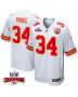 Deneric Prince 34 Kansas City Chiefs Super Bowl LVIII Champions 4 Stars Patch Game Men Jersey – White