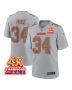 Deneric Prince 34 Kansas City Chiefs Super Bowl LVIII Champions 4X Atmosphere Fashion Game Men Jersey – Gray