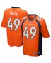 Dennis Smith 49 Denver Broncos Men Game Retired Jersey – Orange