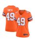 Dennis Smith 49 Denver Broncos Women’s Mile High Collection 1977 Throwback Retired Player Game Jersey – Orange