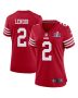 Deommodore Lenoir 2 San Francisco 49ers Super Bowl LVIII Patch Game Women Jersey – Scarlet