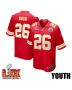 Deon Bush #26 Kansas City Chiefs Super Bowl LIX YOUTH Jersey – Red