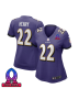 Derrick Henry 22 Baltimore Ravens 2025 Pro Bowl Patch Women Game Jersey – Purple