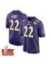 Derrick Henry #22 Baltimore Ravens Super Bowl LIX Jersey – Men’s – Purple