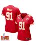 Derrick Nnadi #91 Kansas City Chiefs Super Bowl LIX Women’s Jersey – Red