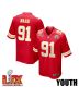 Derrick Nnadi #91 Kansas City Chiefs Super Bowl LIX YOUTH Jersey – Red