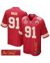 Derrick Nnadi 91 Kansas City Chiefs Super Bowl LIX Champions Patch ‘New Orleans – The Ultimate Showdown’ EMBROIDERED Game Men Jersey – Red