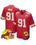 Derrick Nnadi 91 Kansas City Chiefs Super Bowl LIX New Orleans Patch Game Men Jersey – Red