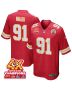 Derrick Nnadi 91 Kansas City Chiefs Super Bowl LVIII Champions 4X Game Men Jersey – Red