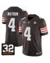 Deshaun Watson 4 Cleveland Browns Jim Brown Memorial Patch Game Men Jersey – Brown