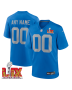 Detroit Lions Super Bowl LIX Patch Alternate Game Men Custom Jersey – Blue
