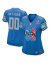 Detroit Lions vs. Kansas City Chiefs Super Bowl LVIII Matchup Game Custom Women Jersey – Blue