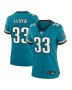 Devin Lloyd 33 Jacksonville Jaguars Women’s Prowler Throwback Game Jersey – Teal