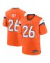 Devon Key 26 Denver Broncos Team Game Men Jersey – Orange