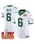 DeVonta Smith 6 Philadelphia Eagles Kelly Green Super Bowl Champions LIX Patch Vapor Limited Jersey – White