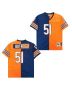 Dick Butkus 51 Chicago Bears Two-Toned Retro Throwback Men Jersey – Orange/Navy
