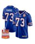 Dion Dawkins 73 Buffalo Bills Super Bowl LIX Champions Patch Game Men Jersey – Royal