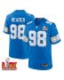 DJ Reader #98 Detroit Lions Super Bowl LIX Jersey – Men’s – Blue