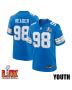DJ Reader #98 Detroit Lions Super Bowl LIX YOUTH Jersey – Blue