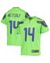 DK Metcalf 14 Seattle Seahawks YOUTH Game Jersey – Neon Green