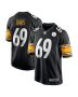 Domenique Davis 69 Pittsburgh Steelers Game Men Jersey – Black
