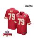Donovan Smith 79 Kansas City Chiefs Super Bowl LVIII Champions 4 Stars Patch Game YOUTH Jersey – Red