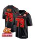 Donovan Smith 79 Kansas City Chiefs Super Bowl LVIII Champions 4X Fashion Game Men Jersey – Carbon Black