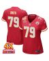 Donovan Smith 79 Kansas City Chiefs Super Bowl LVIII Champions 4X Game Women Jersey – Red