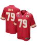 Donovan Smith 79 Kansas City Chiefs Super Bowl LVIII Patch Game Men Jersey – Red