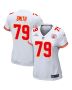 Donovan Smith 79 Kansas City Chiefs Super Bowl LVIII Patch Game Women Jersey – White