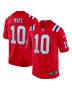 Drake Maye 10 New England Patriots 2024 NFL Draft First Round Pick Player Game Jersey – Red